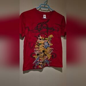 Ed Hardy Red Graphic Short Sleeve Tee